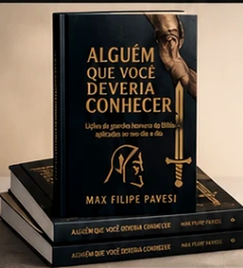 Exemplares do livro empilhados